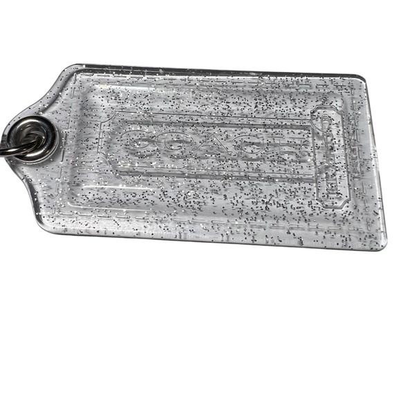 Coach Handbags - Coach Poppy Clear Glitter Bag Tag Key chain Key Fob